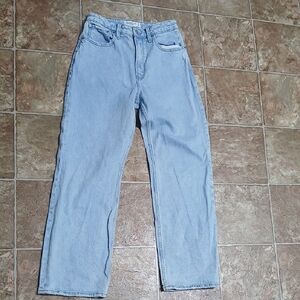 A&F The 90s Relaxed Jean High Rise Light Blue  The Curve Size 27/4